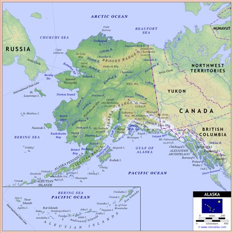 Mountain Ranges In Alaska Map