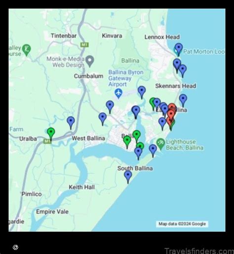 Explore the Map of West Ballina, Australia - TravelsFinders.Com