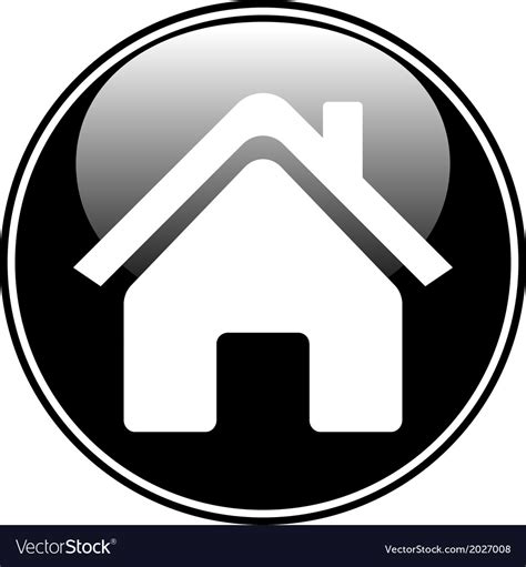 Home button Royalty Free Vector Image - VectorStock