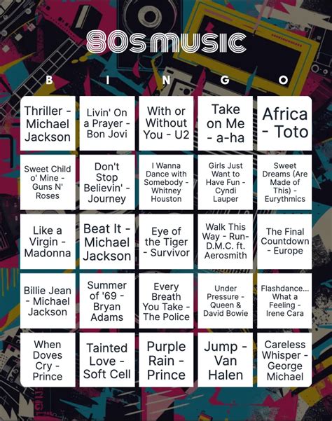 20 Music Bingo Themes: A Playlist For Every Party - Bingo Card Creator