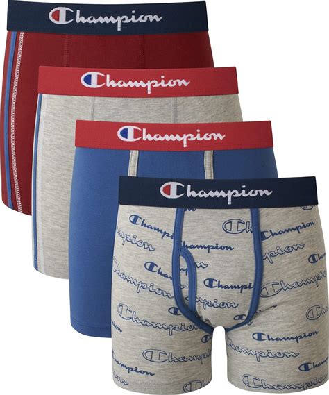 Champion Boys' Everyday Comfort Cotton Stretch Boxer Briefs 4-Pack ...