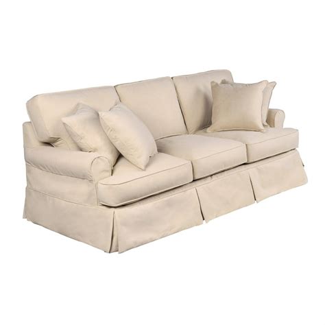 Sunset Trading Horizon Slipcover for T-Cushion Sofa | Performance Fabric | Tan - Walmart.com ...