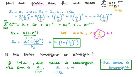 Question Video: Finding the Partial Sum of a Series and Deciding Whether the Series Is ...