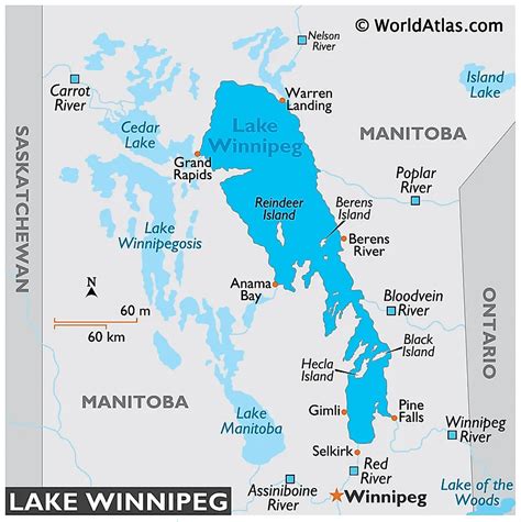 Lake Winnipeg On A Map - Greece Map