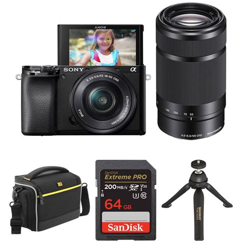 Sony Alpha a6100 Mirrorless Digital Camera with 16-50mm and