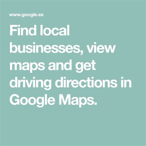 Find local businesses, view maps and get driving directions in Google ...