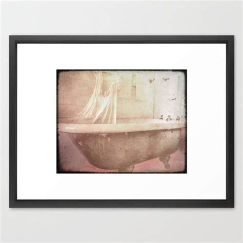 Vintage Bathtub Art Photograph Pink Brown Cream Victorian - Etsy