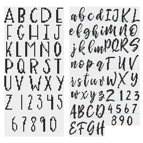 Cursive Font Cross Stitch - Cross Stitch Patterns