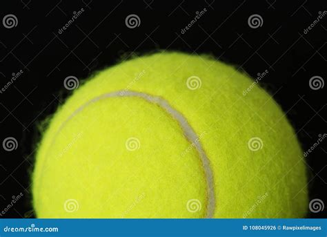 Closeup of tennis ball stock photo. Image of isolated - 108045926