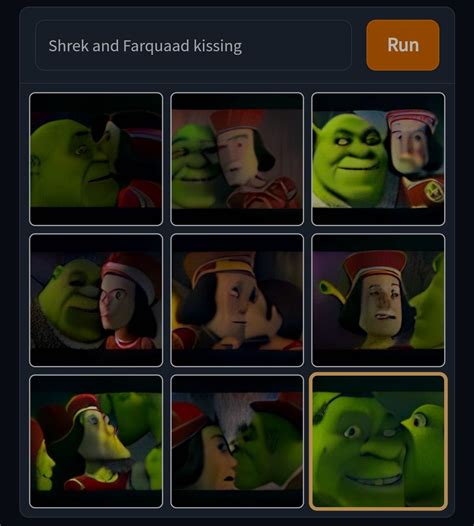 Shrek and Farquaad kissing. : r/weirddalle