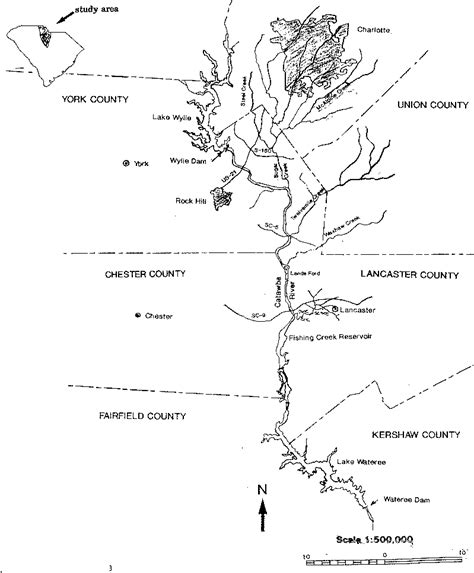 Catawba River Dams Map