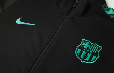 FC Barcelona 20/21 Tracksuit by Nike (Black/Mint) - SoccerArmor