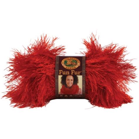 Lion Brand Fun Fur Yarn-Red, 1 - Kroger