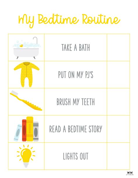 Bedtime Routine Checklist