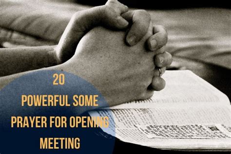 20 Powerful Some Prayer For Opening Meeting