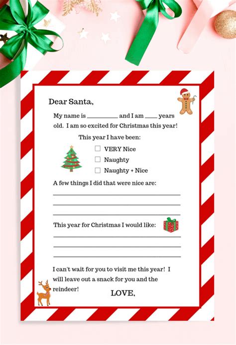 Free Printable Letter From Santa Claus Template