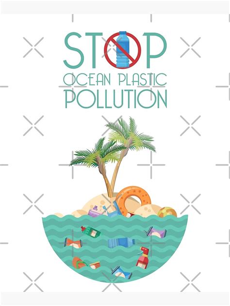 "Stop Ocean Plastic Pollution" Poster by TheClimateBear | Redbubble