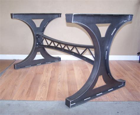 Industrial mechanical steel trestle dining table bar island base | Металлическая мебель, Элитные ...