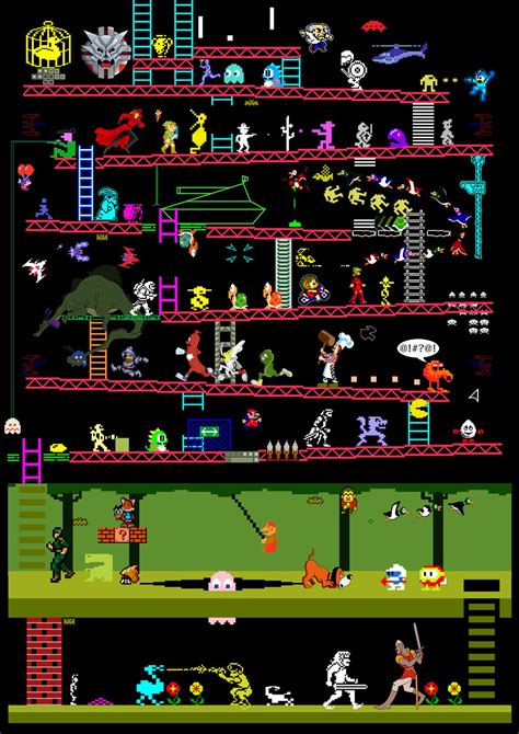 Arcade Games: 50 Reto Video Game Classics In One Illustration | Retro video games, Retro arcade ...