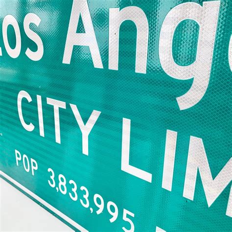 Los Angeles Freeway City Limit Sign For Sale at 1stDibs