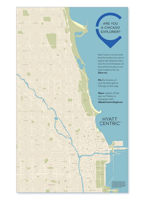 Hyatt Centric Map of Chicago Poster on Behance