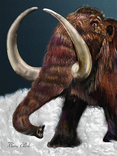 Wooly Mammoth Painting by Marie Clark - Fine Art America