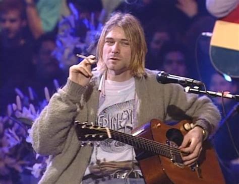 Kurt Cobain MTV Unplugged Cardigan. Mohair Grunge Green. Replica of the One He Wore When He Was ...