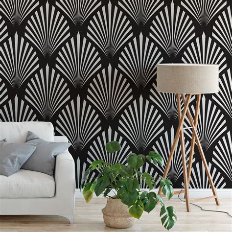 Black Floral Pattern Wallpaper