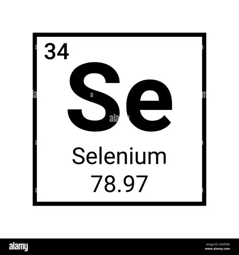 Selenium periodic element molecule icon. Radioactive selenium symbol ...