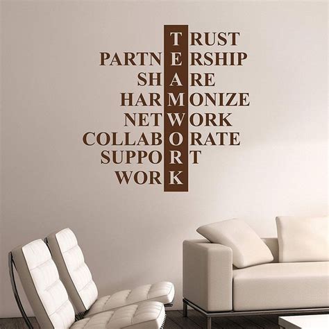 Amazon.com: Wall Decals Teamwork Wall Decal Vinyl Lettering Business Team Work Motivation ...