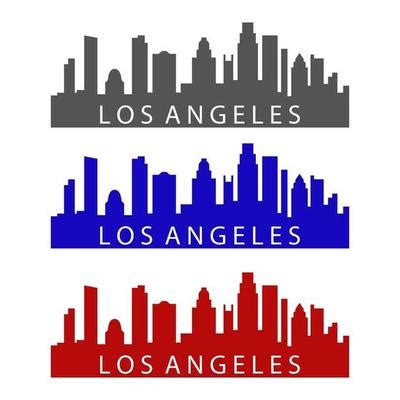 Los Angeles Skyline Vector Art, Icons, and Graphics for Free Download