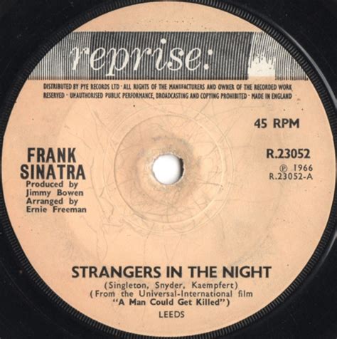 Frank Sinatra - Strangers In The Night (Vinyl, 7", Single, 45 RPM ...