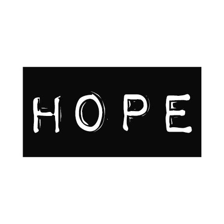 Hope Typewriter Embossed Sticker graphic by Robin Sampson ...