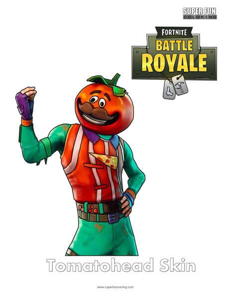 Tomatohead Skin Fortnite Coloring Page - Super Fun Coloring