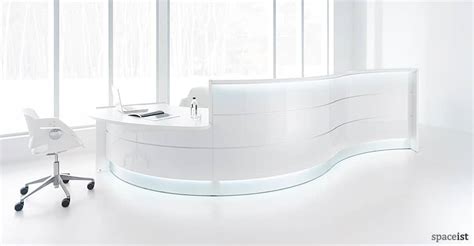 NEW - VALDE WHITE CURVED RECEPTION DESK - Spaceist Blog