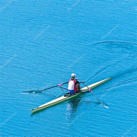 Single scull sport rowing — Stock Photo © microgen #110528664