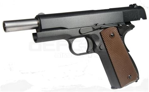 WE 1911 Gas Blowback Airsoft Pistol (Black) - DEFCON AIRSOFT