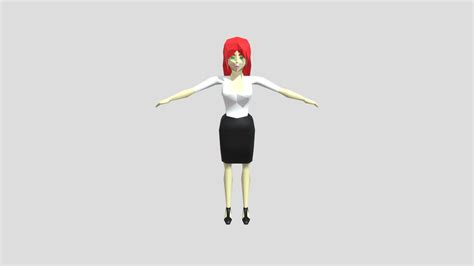 Low-poly Secretary character - Download Free 3D model by ...