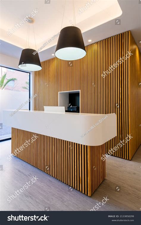 Empty Reception Desk Modern Clinic Stock Photo 2133858299 | Shutterstock