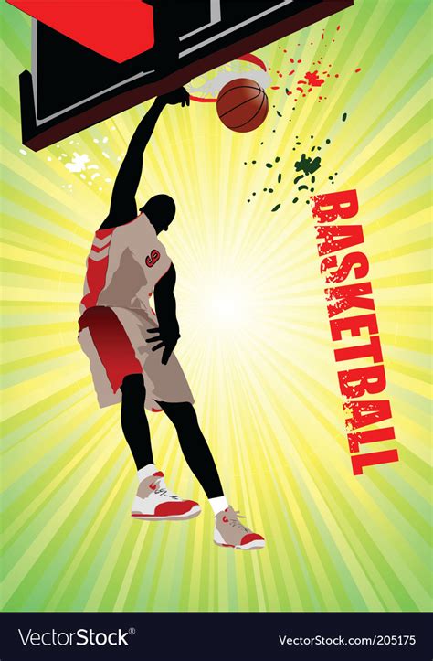 Basketball poster Royalty Free Vector Image - VectorStock