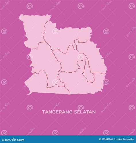 Vector Map Of Tangerang, Indonesia. Urban City Road Map Art Poster Illustration | CartoonDealer ...