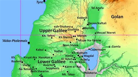 Map Of Galilee Region