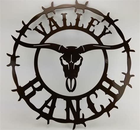 Ranch Metal Sign, personalized metal art wall sign, ranch decor, rancher gift, custom ranch ...