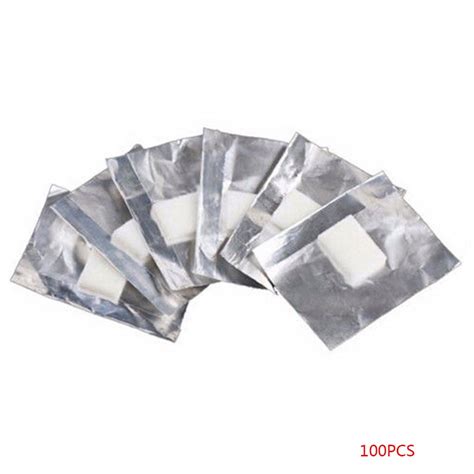 100pcs Aluminum Foil Wraps Cotton Pad Nail Art Soak Off Remover Gel Polish Acrylic Removal Tools ...