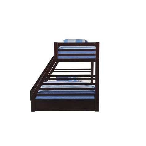 Bunk Bed with Under-Bed Storage Drawers and Built-in Ladder, Full Length Guard - Bed Bath ...