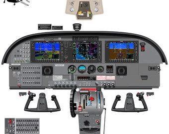 Cockpit Poster Beechcraft Baron G58 SVT G1000 Glass Cockpit Prints Digital Prints trustalchemy.com