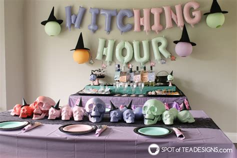 Witches Night Out Pastel Halloween Party Printables - Spot of Tea Designs