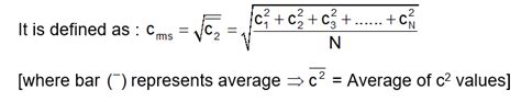 Root mean Square speed Derivation formulas and Examples