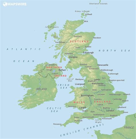 Free Maps of the United Kingdom – Mapswire.com