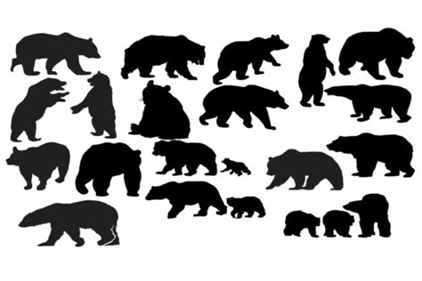 Bear Silhouette Graphic by retrowalldecor · Creative Fabrica